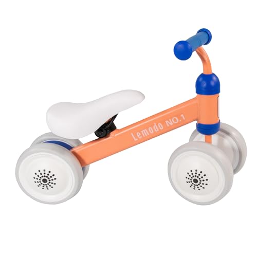 Lemodo Laufrad rot, Lauflernrad, Kinderlaufrad ab 1 Jahr, Baby Laufrad, Stabiler Metallrahmen, erstes Rutschfahrzeug, Balance Fahrrad ohne Pedale, Mini Laufrad mit 4 Rädern, max. Belastung 50kg – Bild 4