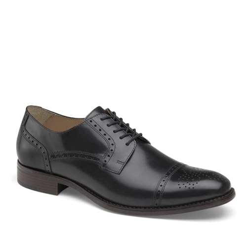 Image of Johnston & Murphy Lewis Cap Toe Black Full Grain Leather 11.5 M (D)