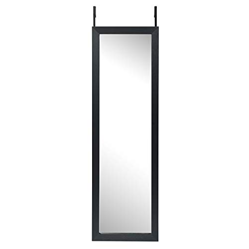 LIFEZEAL Specchio da parete, 120 x 37 cm, specchio per porta per tutto il corpo, specchio rettangolare da parete decorativo per soggiorno, bagno, camera da letto (nero)