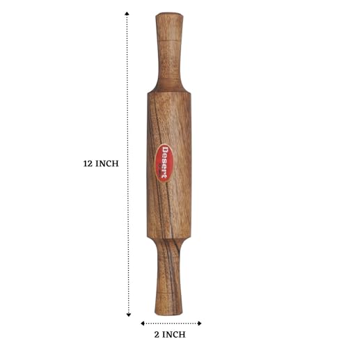 Image of 12inch Wooden Rolling Pin /Belan for Baking, Roti, Chapati