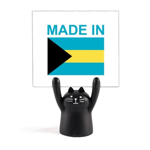 Bahamas chat noir memo holder support carte note et photo de bureau