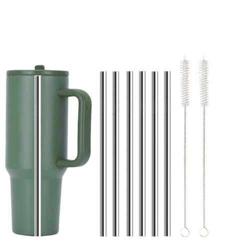 Replacement Straws for Hydrojug Traveler 20oz, Reusable Stainless Steel Straws with 2PCS Straw Cleaner Brushes Compatible with HydroJug Accessories