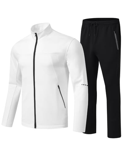 Image of TBMPOY Men's Tracksuits Sweatsuits for Men Sweat Track Suits 2 Piece Casual Athletic Jogging Outfits Full Zip Sets