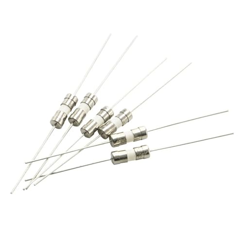 Fusible céramique rapide 0.5A 250V avec broches tube 3.6x10mm pour circuit électronique lot de 5
