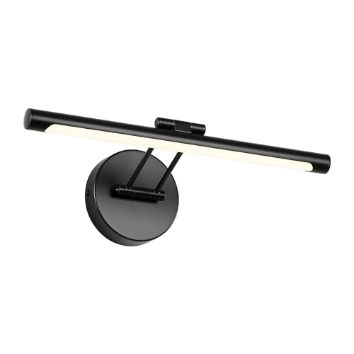 Image of JUSHENG Dimmable Picture Lights Hardwired LED Painting Light Black Gallery Wall Light Art Lighting for Portrait Artwork Canvas 15.74 inch 7W 110V AC