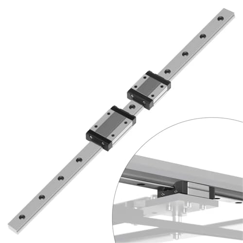 Guide linéaire MGN7 H 350mm avec 2 blocs noirs pour CNC