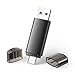 Chiavetta USB 128 gb 3.0 Pen Drive USB C 3.0 2 in 1 OTG Pennetta Chiavette USB C Memoria Stick per Telefono PC Android Alta Velocità Archiviazione Dati Nero immagine