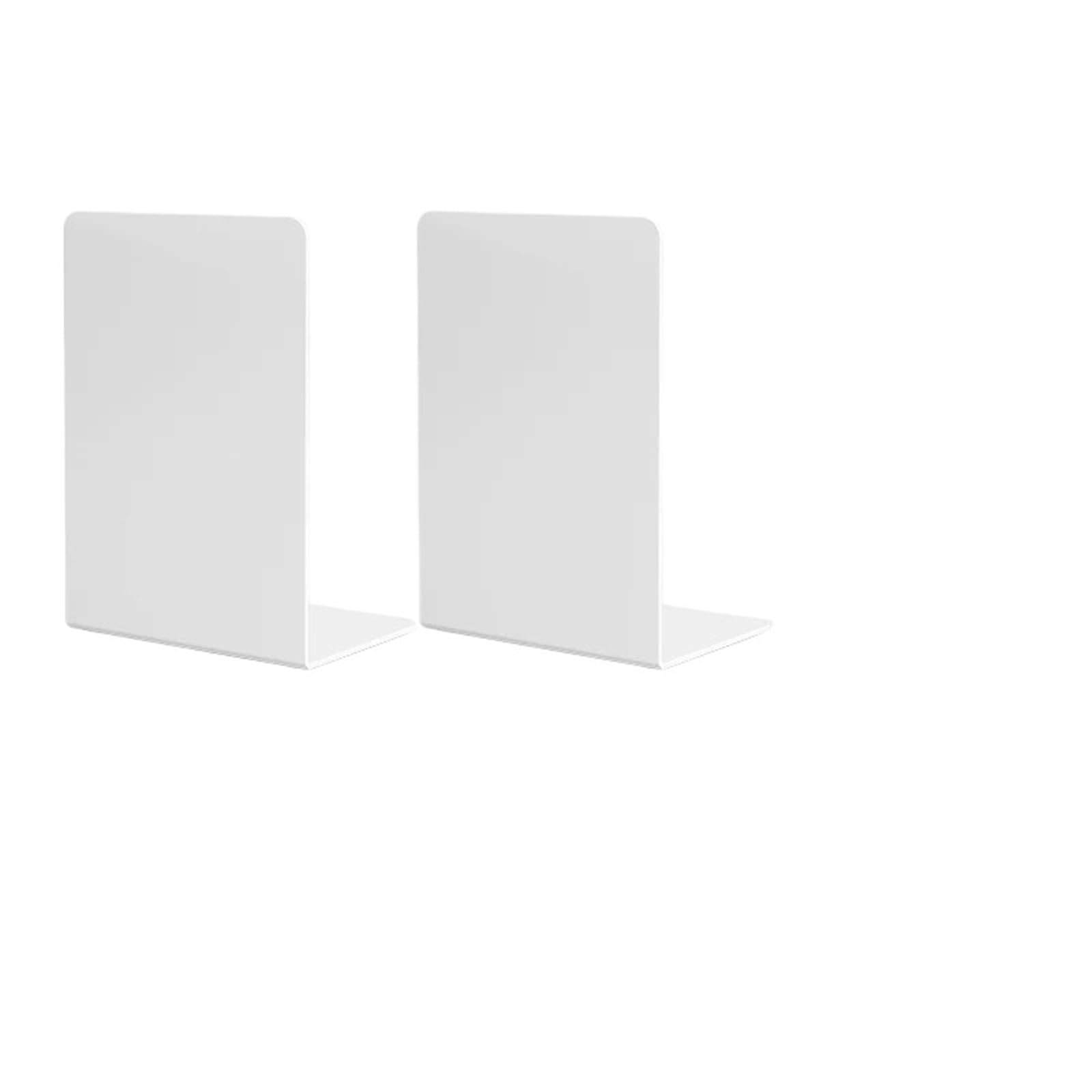 Book Ends White Metal Book Ends, Bookends For Shelves, Stopper For Heavy Books, Dividers For Home Office