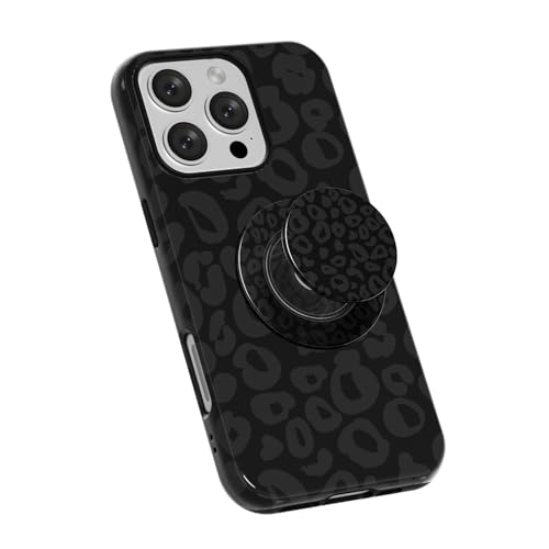 Coque iPhone 16 Pro rigide MagSafe avec poignée téléphone imprimé guépard Svanove