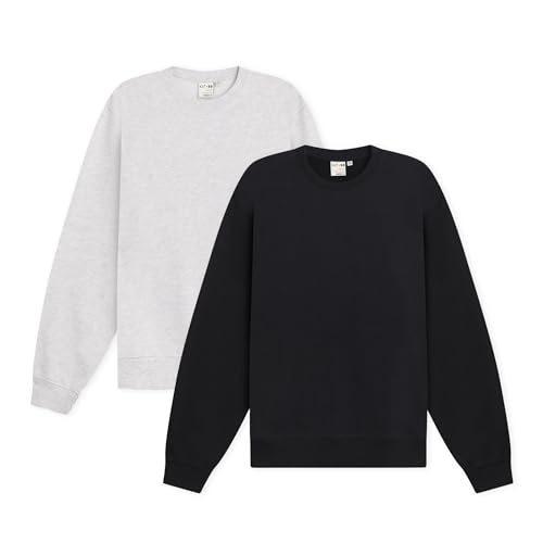 KUT & SO Crewneck Sweatshirt 2-Pack Heather Gray/Black X
