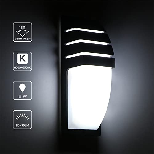 KESOTO Lâmpada de Parede à D'água IP65 Ao Ar Livre para de Porta para Jardim Interno, Branco