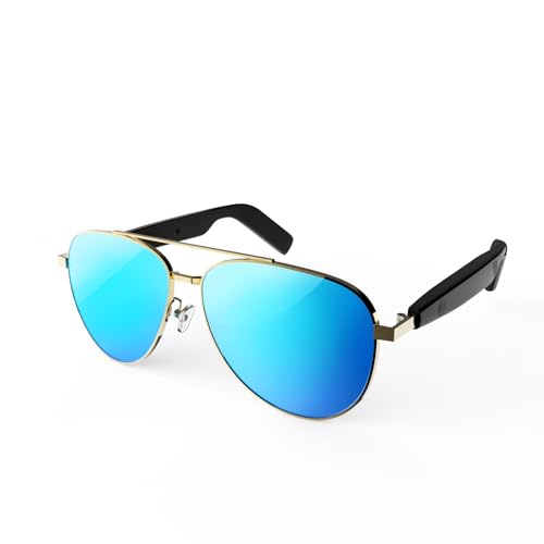 Ayaminolk lunettes intelligentes, Lunettes de Soleil Audio Bluetooth, Anti-lumière bleue, Imperméables et Résistantes à la Transpiration, Haut-parleurs...