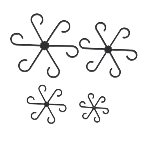 Happyyami Pflanzenklammern Gartenclips Pflanzenstütze 4 Stück Schwarz...