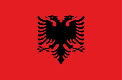 Drapeau Albanie - 5x3.3 cm - Sticker/autocollant