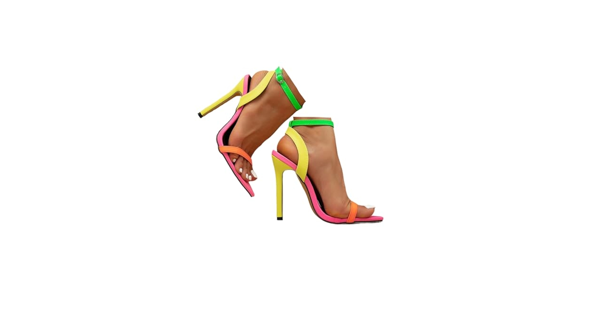サンダル・ミュール OJOS Multistrap Stiletto Heels 5BSH182 Amazon.com | Colorful Stiletto Heels for Women Sexy Open Toe