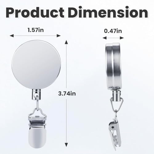 Image of Stainless Steel Retractable Dish Towel Holder Clips | No Drill Self Adhesive Wall Mounted Hand Towel Hook & Rag Plug | Punch Free Wire Clip Hangers for Kitchen & Bathroom (Multicolor)