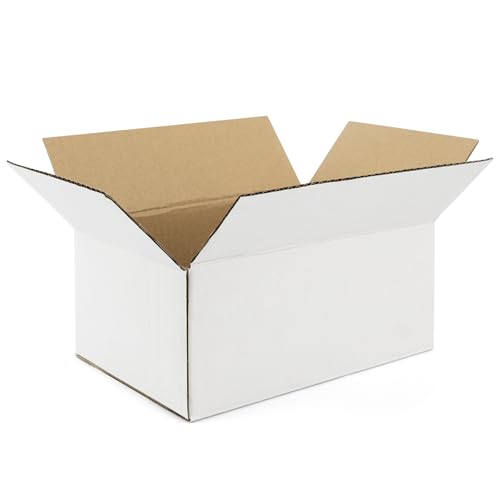 Golden State Art 9x6x4 Inches White Shipping Boxes 28 Pack, Corrugated Cardboard Box for Small Business Mailing Shipping and Storage Golden State Art 9x6x4 Inches White Shipping Boxes 28 Pack, Corrugated Cardboard Box for Small Business Mailing Shipping and Storage