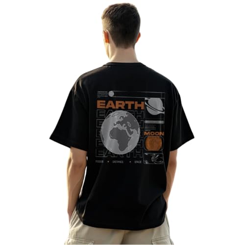 Image of Nobero Men's Oversized Graphic T-Shirt for Men | Soft Cotton | Drop Shoulder Relaxed Fit | Printed Casual Tshirt for Men