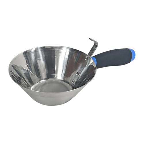 Qsvbeeqj 3. Bol mélangeur professionnel avec surfaces en acier crochet de rangement et poignée confortable pour les tâches de mortier, seau de mélange de peinture résistant