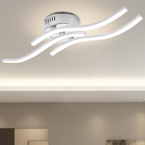 Sweier Plafondlamp LED,28W 2900LM Woonkamer Lamp,met Afstandsbediening Dimbaar 3000K &4500K & 6500K slaapkamer kleur veranderende lamp,voor Hal Keuken Slaapkamer Woonkamer
