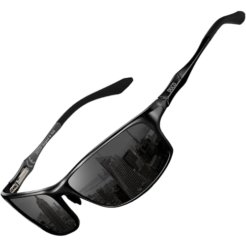 Image of DUCO Polarized Sunglasses for Men 100% UV400 Protection Metal Frame Driving Men's Sun Glasses