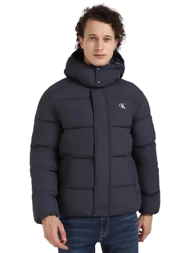 Veste matelassée Calvin Klein Essentials noire avec capuche pour homme