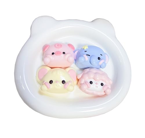 Taba Squishy, Pig Elephant Guinea Pig Sheep Animal Carnival, Handmade Silicone Toy, Kawaii Style Gift Packaging Decorative Keychain (1 Pc)