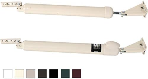 Touch 'n Hold Smooth Dual Door Closer System (Almond) – Heavy-Duty - Touch-Button Hold Open Feature & Smooth Closing Motion - Storm & Security Door (Medium/Heavy Weight). New Door/Replace Old Unit