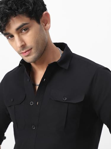 Image of Urbano Fashion Men's Cotton Full Sleeve Regular Fit Casual Solid Shirt