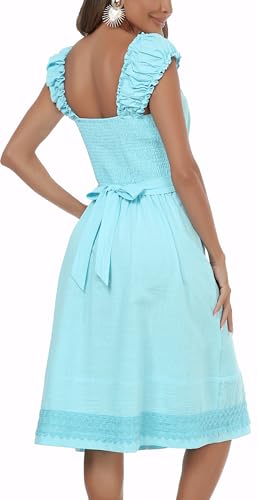 Image of Women's Mexican Dress Embroidered Causal Lace Party Dress