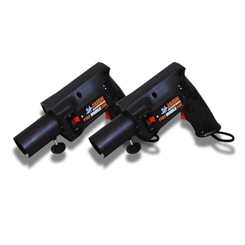 Image of Handheld Pyro Party Toy Gun Use for Party Functions, Events, Celebrations (Batteries & Pyros Not Included) (Pyro Gun) (Black-Pack of 2)