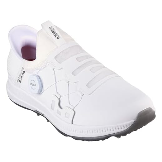 Skechers Men's Go Elite 5 Arch Fit Waterproof Slip in Golf Shoe Sneaker, White Spikeless, 9