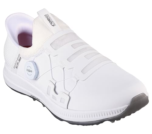 Skechers Men's Go Golf Elite 5 Arch Fit Waterproof Slip in Golf Shoe, White, 11 by Skechers - Used condition - US$80.61