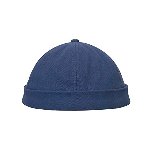 Docker Cap Brimless Hat for Men Women Skullcap Beanie Peakless Hats Rolled Cuff Retro Miki Hat with Adjustable