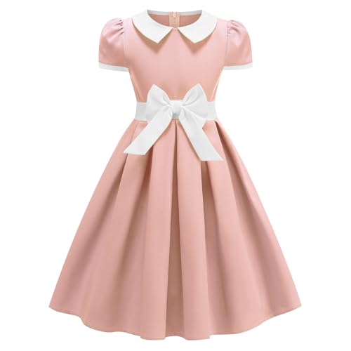 Kids 1950s Vintage Dresses for Girls 50s Outfits Doll Collar