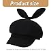 Stylish Rabbits Eared Berets Lovely Photo Props Rabbits Ear Fashion Hat for Hiking Camping Running Painter Hat Dark Brown