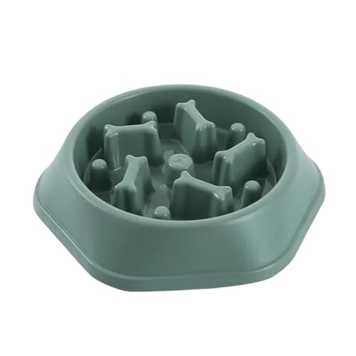 WANGSHUO Ciotole per Cani Forniture Animali Domestici in 3 Pezzi Alimenti Plastica A Forma di Osso, Cani, Alimentazione Lenta-Osso Verde