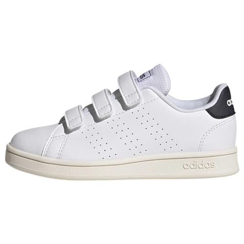 Chaussures adidas Advantage Court enfant à triple fermeture auto-agrippante blanche