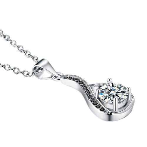 Collier véritable 925 goutte d'eau anti-allergie pour peaux sensibles