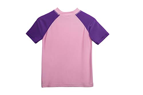 Girls Short Sleeve UPF 50+ Sun Protection Swimwear Athletic Elastic Shirt Surfing Rash Guard Tops for 2-16 Years2