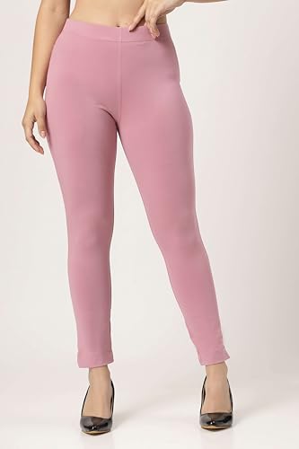 Image of ON&ON Women's Cotton Stretchable Slim Fit Straight Pants Trouser for Casual Wear and Office Wear
