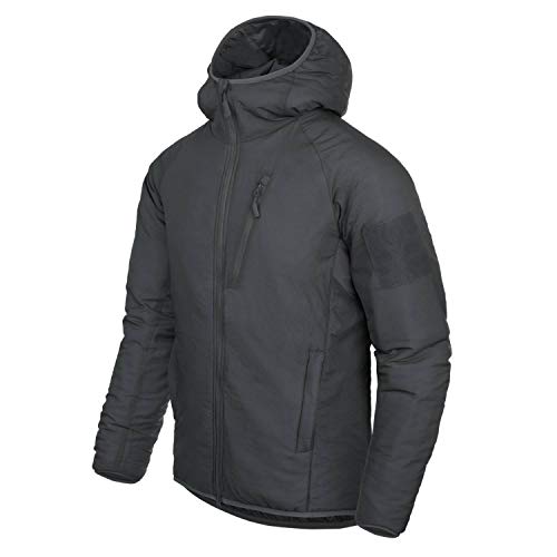 Chaqueta con capucha Wolfhound Helikon-Tex gris transpirable y resistente al viento extremo