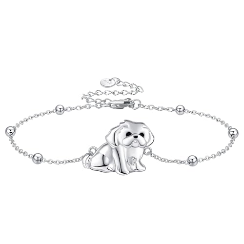 Bijoux Shih Tzu : bracelet argent 925 pour femme et fille passionnée