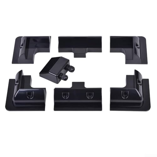 Kit de soporte para panel solar, 7 unidades, soportes ABS sin taladro para caravanas, campistas y yates, resistentes a la intemperie y (negro)