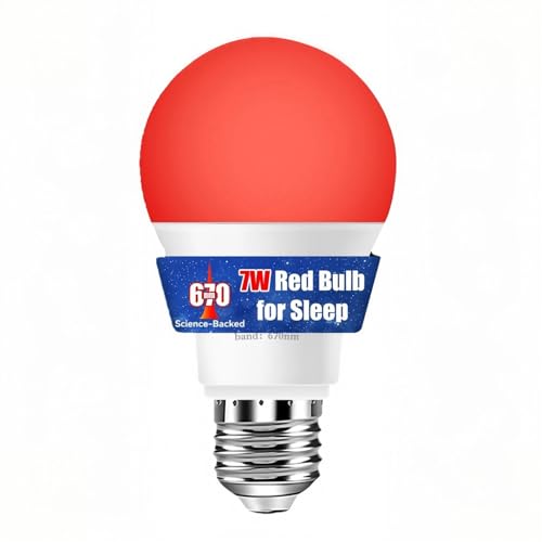 Neporal 7W 670nm �ԐF�d�� �����p - 100%�u���[���C�g�u���b�N�d�� �����g�j�����i�p A19 50W���� ����LED�ԐF�d�� �����v �Q���ł̐��� �Ǐ��p �x�r�[�ۈ牀�p 1�p�b�N