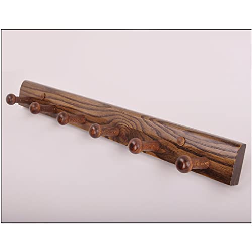 SBCGFY Wooden Rustic Coat Rack Hook Rail Wall Mounted, Solid Wood Coat Hooks Wall,Coat Hat Hanger, Wall Clothes Storage Hook Rack for Entryway, Bedroom, Mudroom, Coats 60cm,60cm
