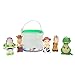 Disney Store Official Toy Story Bath Toy Set, 5 Pc, Includes Buzz Lightyear, Woody, Jessie, Bullseye and Rex, Bucket with Straining Lid, Bath, Paddling Pool and Garden Toy, 6 months+