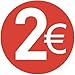 2 € Euro - Confezione da 200-13mm Rosso - Price Stickers