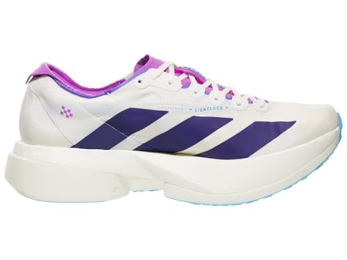 Adidas CWHITE/CPURPL/SEBLBU Women's Adizero Adios PRO 4 W Core whiteCollegiate Purple/Semi Blue Burst 9 US, 9 Wide3