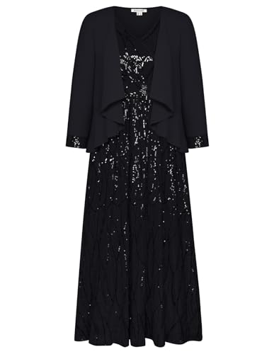 Image of GRACE KARIN 2025 Women's Two Piece Sequin Dress with Jacket Mother of The Bride Dresses Homecoming Wedding Guest Dresses